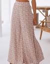 Polka Dot High Waist Wide Leg Pants with Pockets