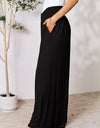 Double Take Full Size Smocked Wide Waistband Wide Leg Pants