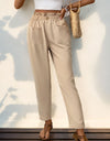 Frill High Waist Pants with Pockets