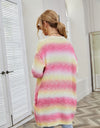 Full Size Gradient Open Front Cardigan