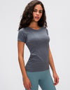 Round Neck Short Sleeve Active T-Shirt