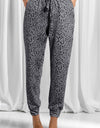 Full Size Leopard Drawstring Pocketed Pants