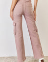 RISEN Full Size High Rise Cargo Wide Leg Jeans
