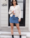 Button Up Round Neck Cardigan