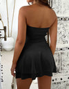 Ruched Layered Tube Mini Dress