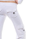 Mid Waist Pants with Pockets