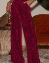 Loose Fit High Waist Long Pants with Pockets