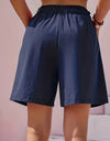 Full Size Pocketed Elastic Waist Shorts