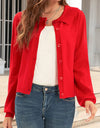 Collared Long Sleeve Button Down Cardigan
