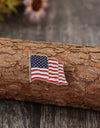 2 Piece Drip Oil US Flag Brooch