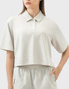 Half Button Short Sleeve Active T-Shirt