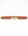 Zinc Alloy Buckle Elastic PU Belt