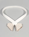 Rhinestone Heart Buckle Elastic Belt