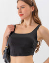 Seam Detail Cropped Denim Tank