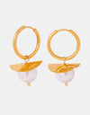 18K Gold-Plated Bead Dangle Earrings