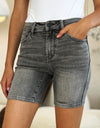 Judy Blue Full Size High Waist Washed Denim Shorts