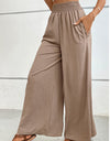 Wide Waistband Relax Fit Long Pants