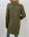 Cable-Knit Button Down Cardigan with Pockets