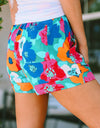 Drawstring Printed High Waist Shorts