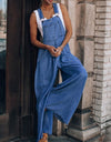 Wide Leg Denim Overalls