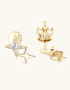 Moissanite 925 Sterling Silver Star Shape Earrings