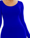 Round Neck Long Sleeve Maxi Wrap Dress