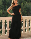 One-Shoulder Ruched Maxi Dress