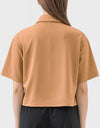 Half Button Short Sleeve Active T-Shirt