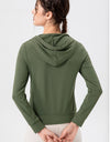 Drawstring Zip Up Hooded Active Outerwear