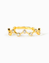 18K Gold-Plated 925 Sterling Silver Zircon Ring