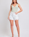 YMI Jeanswear Distressed Frayed Hem Denim Shorts