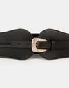 Wide Elastic Belt with Alloy Buckle
