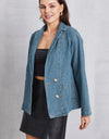 Pocketed Button Up Denim Jacket