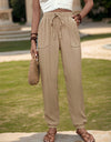 Textured High Waist Joggers