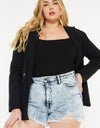Kancan Full Size Distressed High Waist Denim Shorts