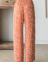 Heimish Full Size Printed Tied Straight Casual Pants