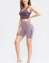 Wide Waistband Sports Shorts