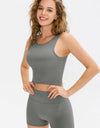 Slim Fit Wide Waistband Sports Shorts