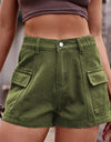 High Waist Denim Shorts with Pockets