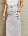 HYFVE Professional Poise Buckled Midi Skirt