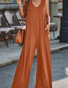 Full Size V-Neck Wide Strap Jumpsuit