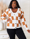 Double Take Button-Up V-Neck Dropped Shoulder Cardigan