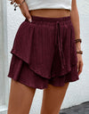 Tied Layered High Waist Shorts