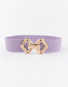 Geometric Buckle Elastic Wide Belt