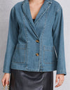 Pocketed Button Up Denim Jacket
