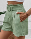 Belted Shorts with Pockets