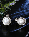 Moissanite Pearl 925 Sterling Silver Earrings