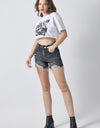 RISEN Full Size High Rise Distressed Denim Shorts