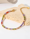 18K Gold Plated Multicolored Cubic Zirconia Bracelet