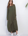 Full Size Round Neck Long Sleeve Sweatshirt Dress